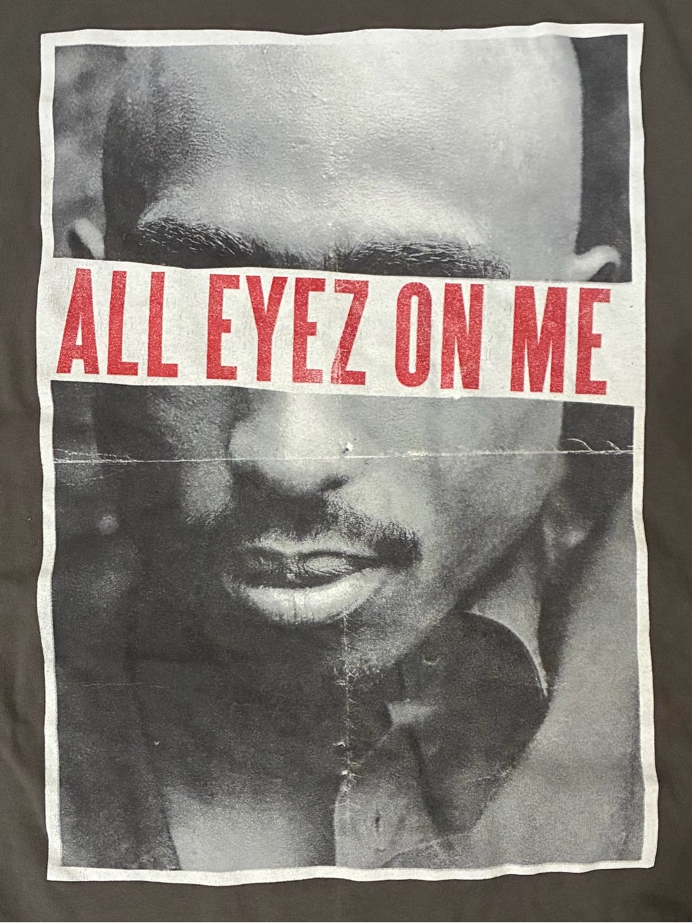 2Pac All Eyez On Me Graphic Tee Shirt Dark Gray Contrast Stitch 3X NWT / EUC